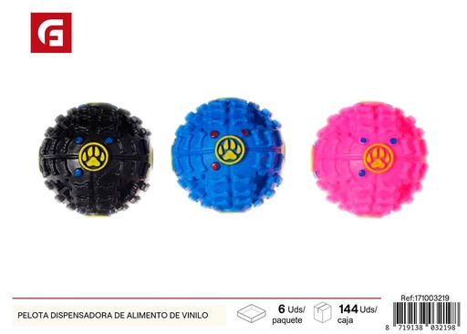 [171003219] Pelota dispensadora de alimento de vinilo