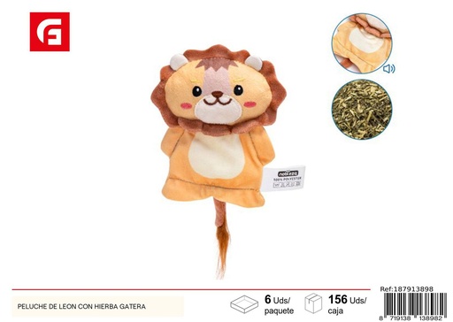 [187913898] Peluche de león con hierba gatera - Juguetes para mascotas