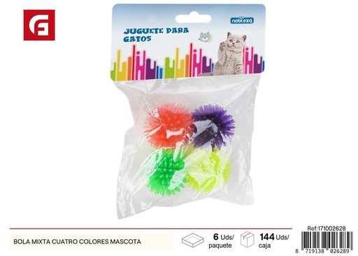 [171002628] Juguete para mascotas bola mixta cuatro colores - Juguetes para mascotas
