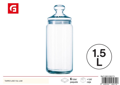 [180158271] Tarro liso 1.5L LUM - Botes y tarros de vidrio y cerámica
