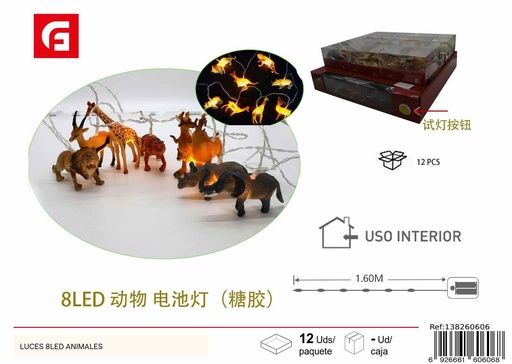 [138260606] Luces LED 8 animales - Decoraciones navideñas