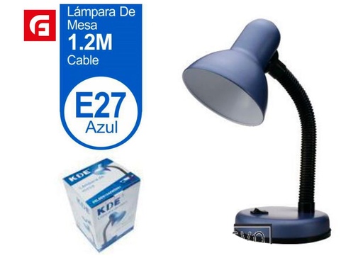 [170350056] Lámpara de mesa azul E27 1.2 m - Iluminación y lámparas de mesa