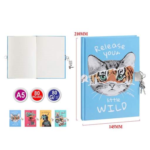 [998302] Cuaderno con candado - Papelería y material escolar