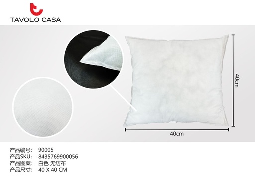 [T=90005] Relleno TNT cojín 40x40cm - Interior para almohadas