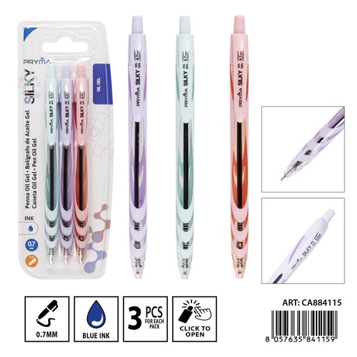 [0232923] Bolígrafo gel hi pastel 3 pzs - Herramientas de escritura