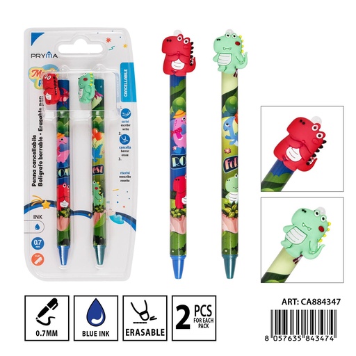 [0234062] Bolígrafo borrable 0.7mm 2pz - Set de dos bolígrafos borrables