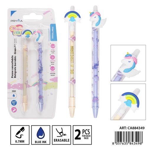 [0234064] Bolígrafo borrable 0.7mm 2pz - Dos bolígrafos borrables en un pack