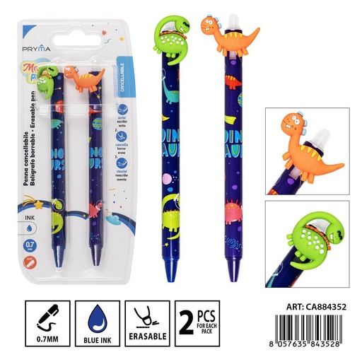 [0234067] Bolígrafo borrable 0.7mm 2pz - Set de estilográficas borrables