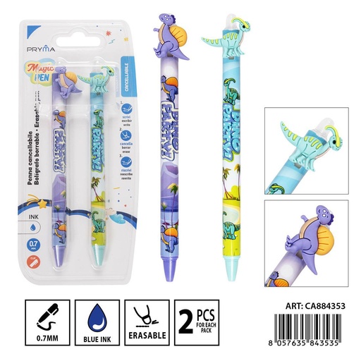 [0234068] Bolígrafo borrable Magic Pen 0.7 mm 2 piezas - Instrumentos de escritura