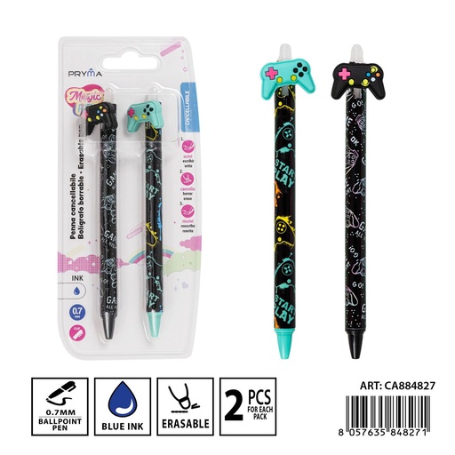 [0235510] Bolígrafo Magic Pen 0,7mm 2 uds - Borrable y conveniente