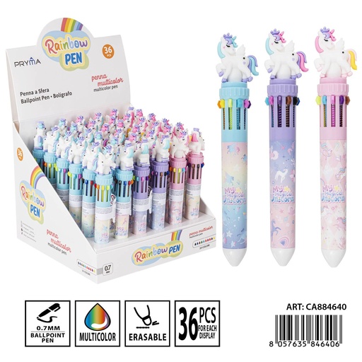 [0235506] Bolígrafo de 10 colores 0.7 mm - Herramientas de escritura borrables