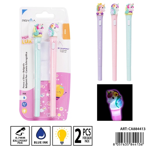 [0234416] Bolígrafo iluminante 0.7mm - Bolígrafo colorido y divertido
