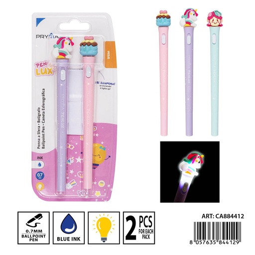 [0234415] Bolígrafo iluminante 0.7mm - Escritura brillante y colorida