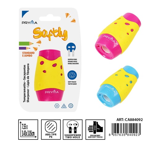 [0232389] Sacapuntas forma de queso con depósito - Material de papelería escolar