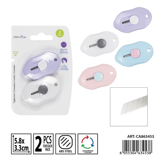 [0235928] Cortador 2 pzs 58x33 mm - Accesorios de papelería y herramientas de corte