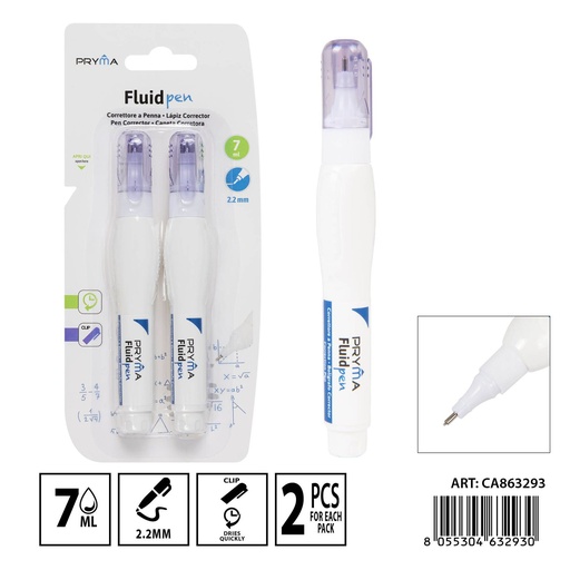 [0234831] Lápiz corrector 7 ml 2 pz - Herramientas de corrección