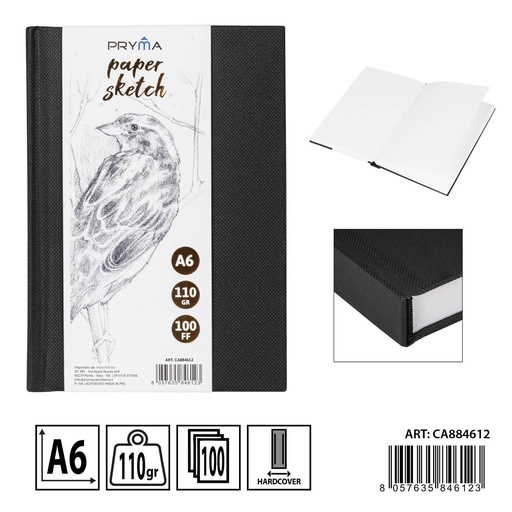 [0235092] C cuaderno de dibujo A6 110 g 200 hojas - Material de papelería