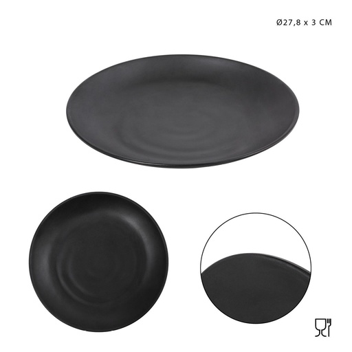 [0224523] Plato plano de melamina D27.8x3 cm - Accesorios de cocina y melamina