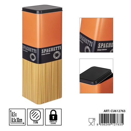 [0236769] Lata para pasta 8.5x8.5x30 cm - Almacenamiento de cocina