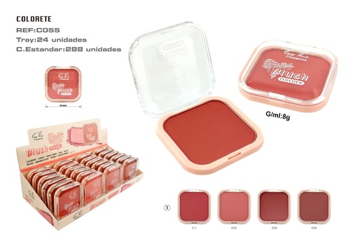 [C055-01] Colorete textura suave 24/U - Maquillaje