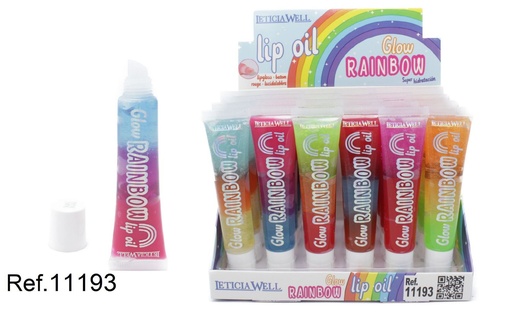 [8435433228950] Brillo labial LIP OIL GLOW RAINBOW 3 colores - Cosméticos
