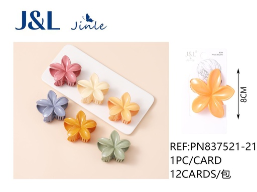 [PN837521-21] Pinza de pelo de flor de 8cm - Accesorios de moda