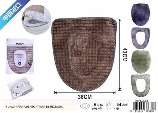 [50688] Funda para asiento y tapa de inodoro autoadhesiva - Accesorios de baño