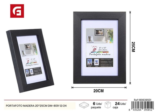 [190639501] Portafoto de madera 20x25 cm DM-809 - Marco decorativo