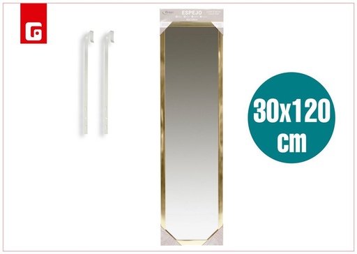 [190357378] Espejo puerta 30*120 cm color oro - Artículos de decoración y espejos