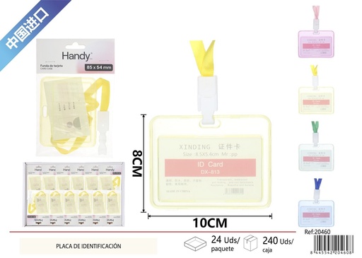 [220460] Placa de identificación con cuerda de mezcla de colores - Material de oficina