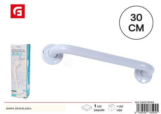 [200978594] Barra de soporte 30cm blanca - Accesorios de baño y seguridad