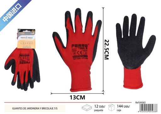 [04563] Guantes de jardinería y bricolaje 7/S - Accesorios de jardinería