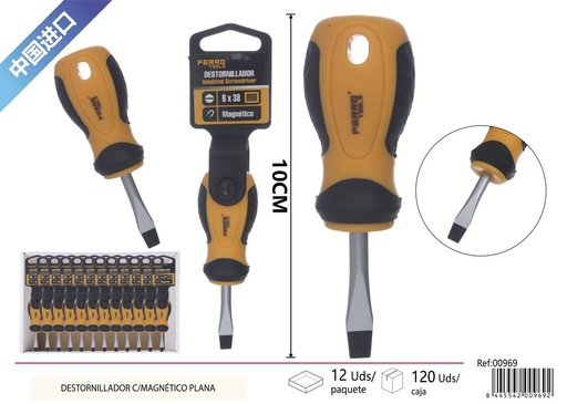 [00969] Destornillador plano con imán 6*38mm - Herramientas