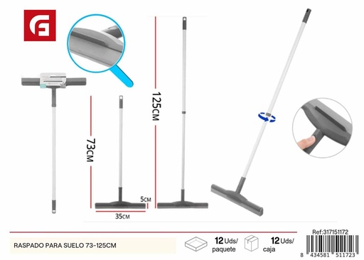 [317151172] Raspador para suelo 73-125CM - Herramienta de limpieza para suelos