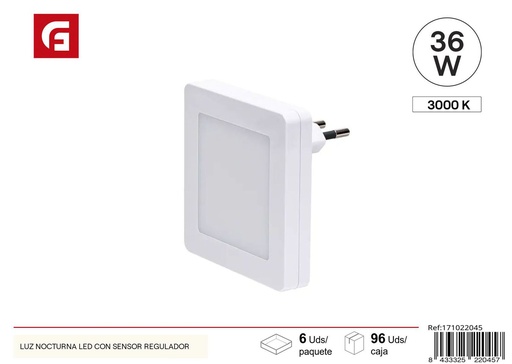 [171022045] Luz nocturna LED con sensor 36W 3000K - Iluminación nocturna