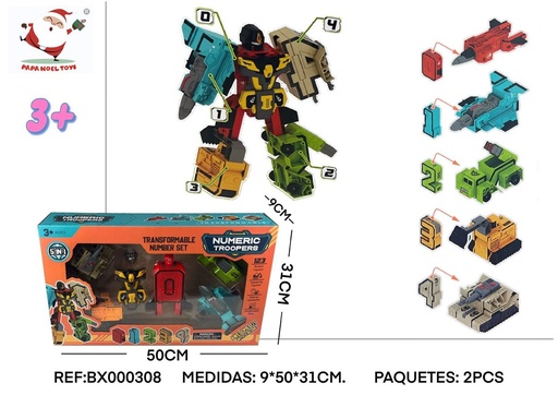 [189800030] Juego robot transformación número (0-4) - Juguetes