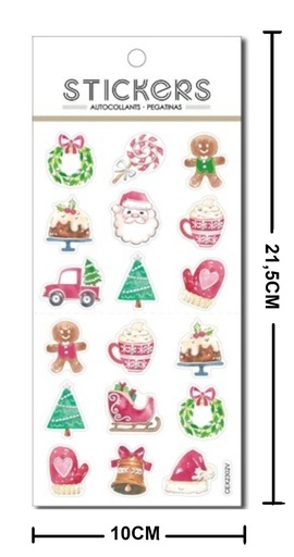 [NV9409] Stickers de Navidad 10x21.5 cm - Material navideño y decoración
