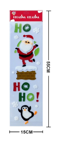 [NV9420] Decoración gel navidad "papá noel" 15x55cm