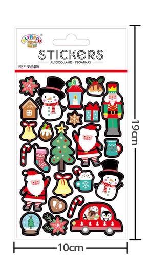 [NV9405] Stickers de Navidad 10x19 cm - Pegatinas navideñas