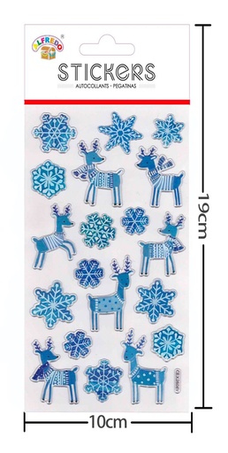 [NV9648] Stickers Navidad 10x19cm - Stickers decorativos