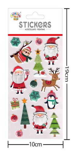 [NV9682] Stickers Navidad 10x19cm - Stickers decorativos