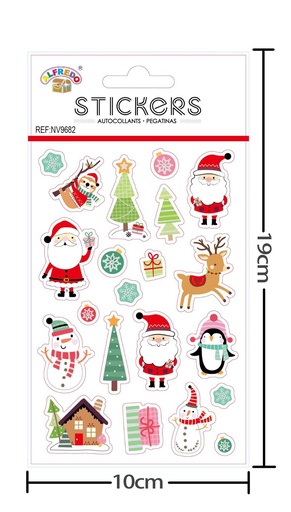 [NV9682] Stickers de Navidad 10x19 cm - Pegatinas navideñas