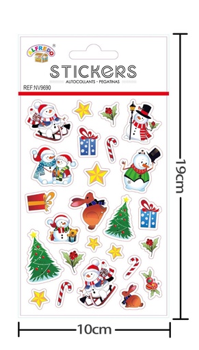 [NV9690] Stickers de Navidad 10x19 cm - Pegatinas navideñas