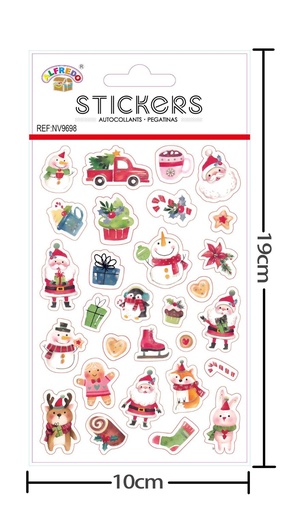 [NV9698] Stickers de Navidad 10x19 cm - Pegatinas navideñas