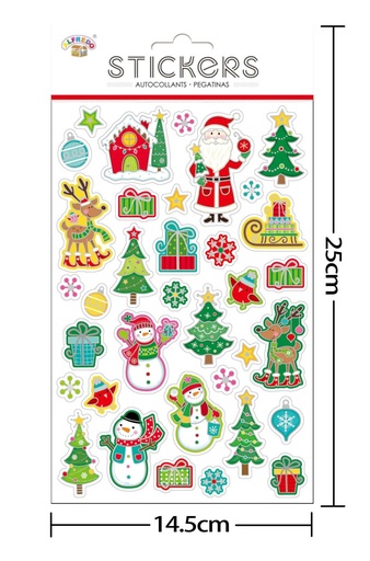 [NV9403] Stickers de Decoración Navideña 14.5X25CM - Accesorios decorativos para Navidad