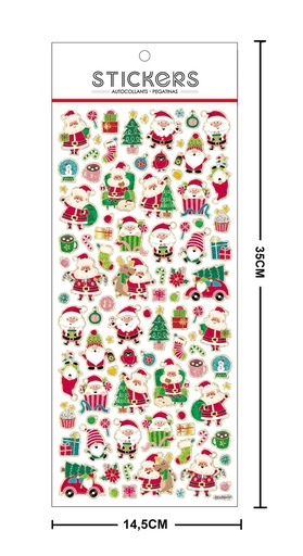 [NV9440] Stickers decorativos navideños 14.5x35 cm - Decoraciones para la Navidad
