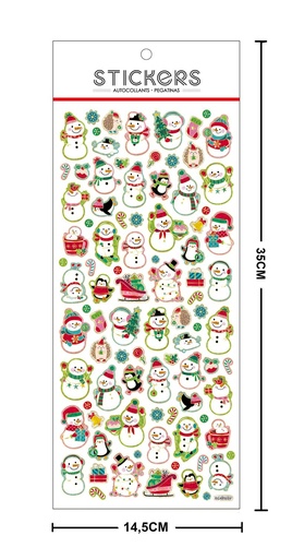 [NV9441] Stickers decorativos de Navidad 14,5x35 cm - Adhesivos navideños