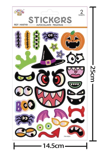 [HA9749] Sticker de Decoración Halloween 14.5X25CM - Accesorios decorativos para Halloween