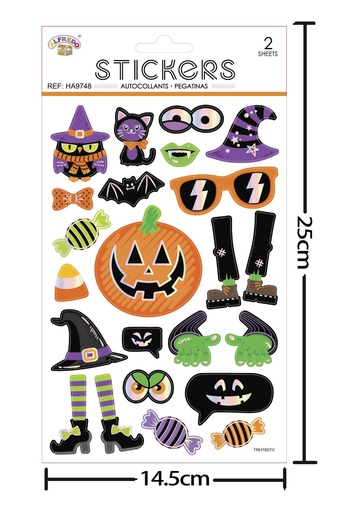 [HA9748] Sticker de Decoración Halloween 14.5X25CM - Accesorios decorativos para Halloween
