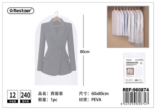 [960874] Funda para trajes 60*80cm - Organización del hogar